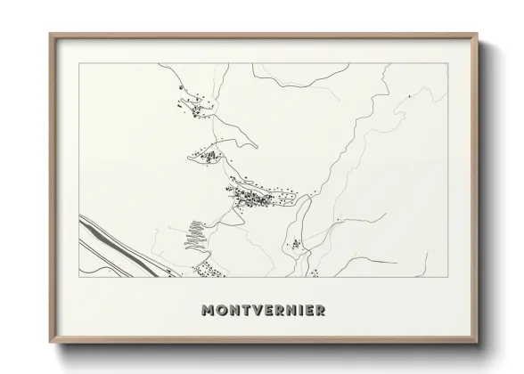 Une affiche de carte sur Montvernier