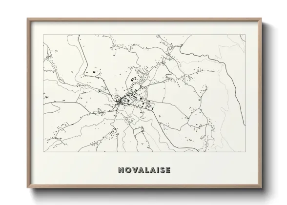 Une affiche de carte sur Novalaise