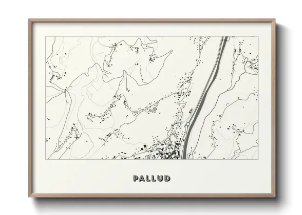 Une affiche de carte sur Pallud