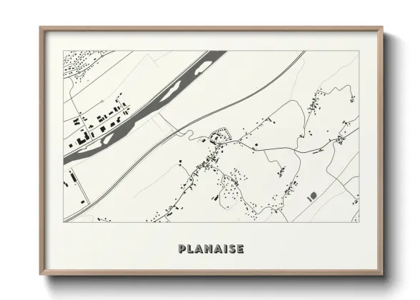 Une affiche de carte sur Planaise