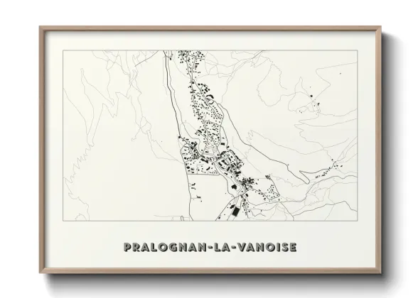 Une affiche de carte sur Pralognan-la-Vanoise
