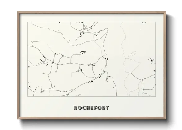 Une affiche de carte sur Rochefort