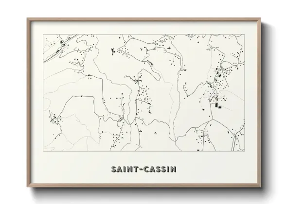 Une affiche de carte sur Saint-Cassin