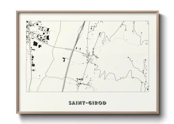 Une affiche de carte sur Saint-Girod
