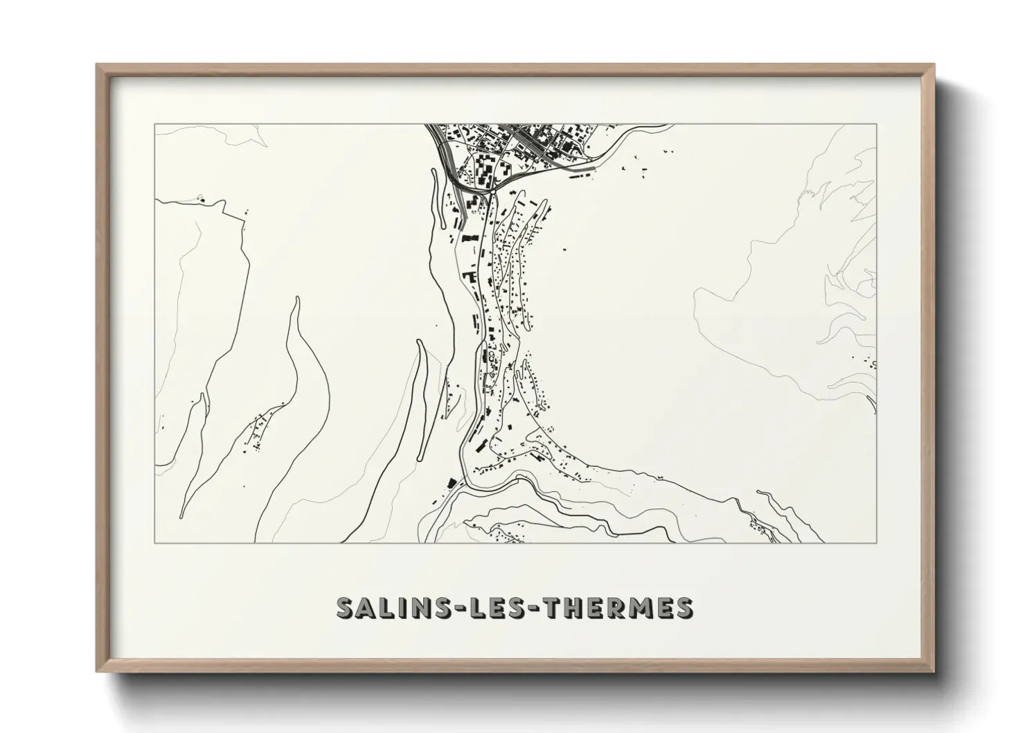 Un poster carteSalins-les-Thermes