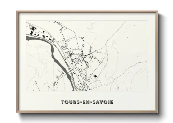 Une affiche de carte sur Tours-en-Savoie