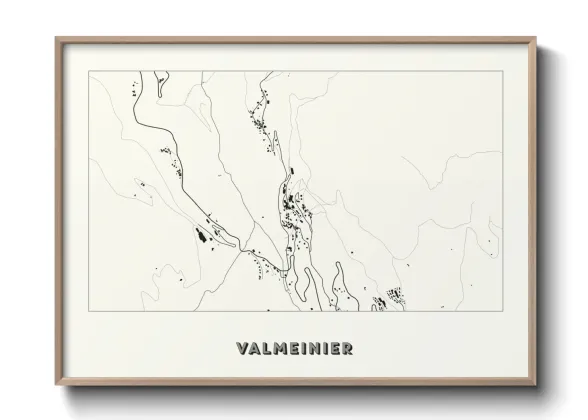 Une affiche de carte sur Valmeinier