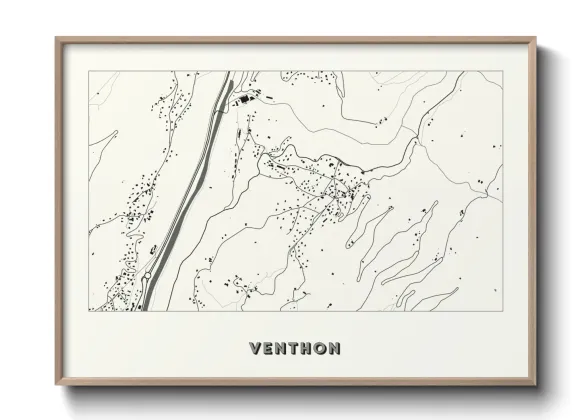 Une affiche de carte sur Venthon