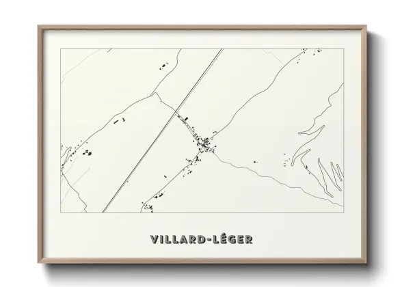 Une affiche de carte sur Villard-Léger