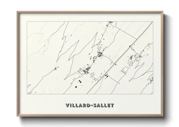 Une affiche de carte sur Villard-Sallet