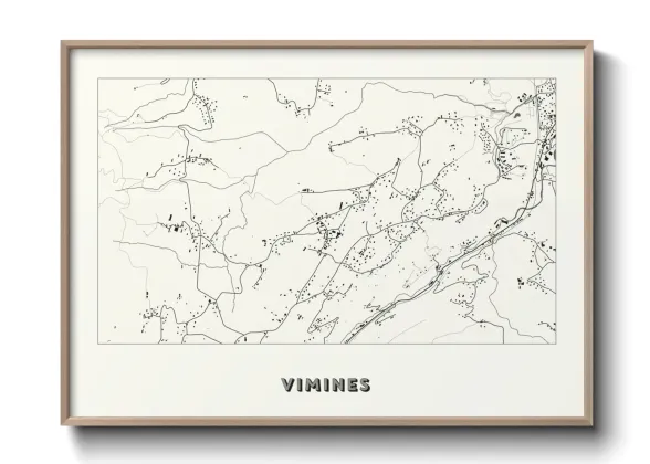 Une affiche de carte sur Vimines