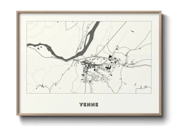 Une affiche de carte sur Yenne