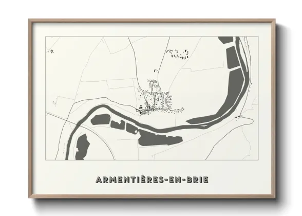 Une affiche de carte sur Armentières-en-Brie