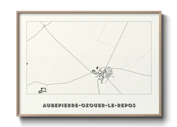 Une affiche de carte sur Aubepierre-Ozouer-le-Repos