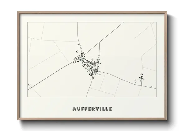 Une affiche de carte sur Aufferville