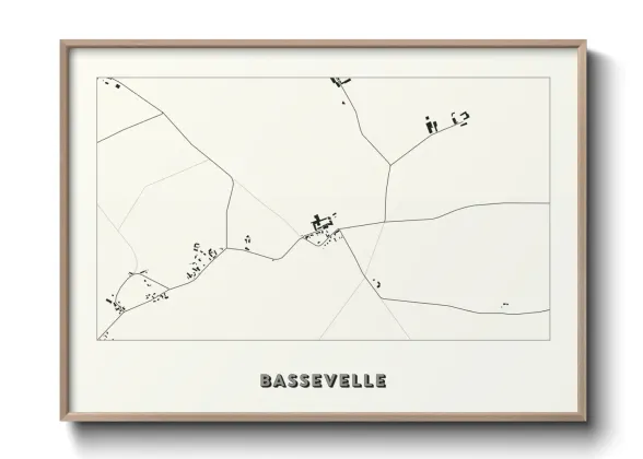 Une affiche de carte sur Bassevelle