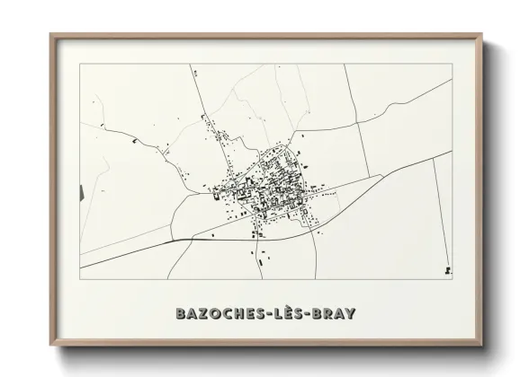 Une affiche de carte sur Bazoches-lès-Bray