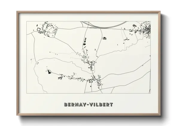 Une affiche de carte sur Bernay-Vilbert