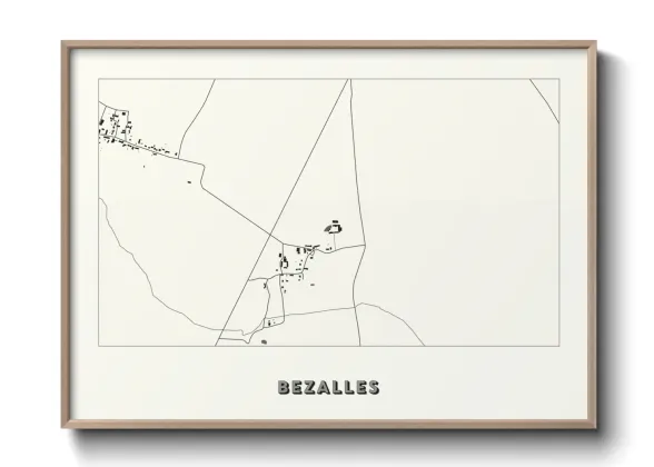 Une affiche de carte sur Bezalles