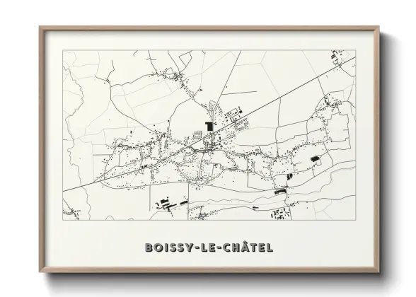 Une affiche de carte sur Boissy-le-Châtel