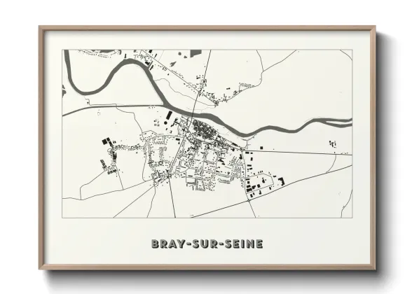Une affiche de carte sur Bray-sur-Seine
