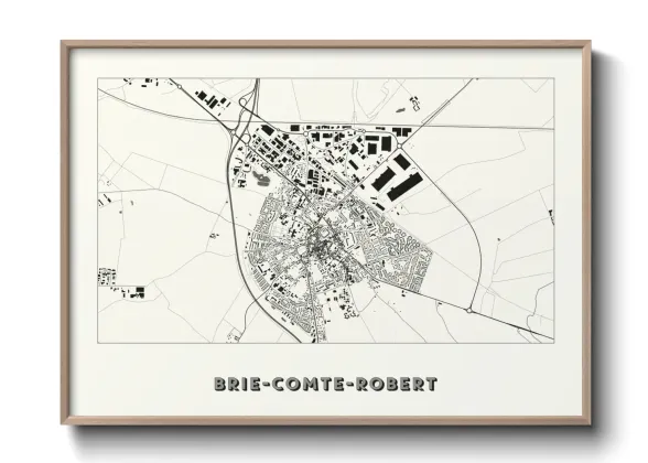 Une affiche de carte sur Brie-Comte-Robert