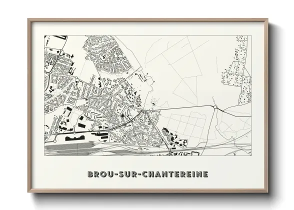 Une affiche de carte sur Brou-sur-Chantereine