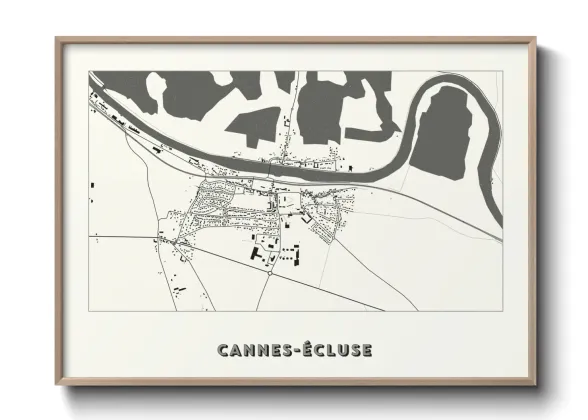 Une affiche de carte sur Cannes-Écluse