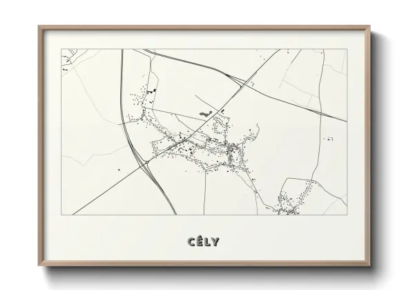 Une affiche de carte sur Cély