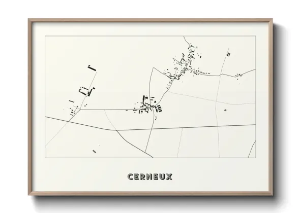 Une affiche de carte sur Cerneux