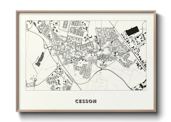Une affiche de carte sur Cesson
