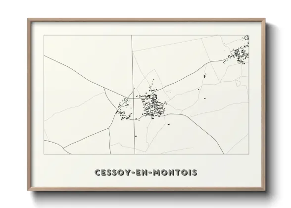 Une affiche de carte sur Cessoy-en-Montois
