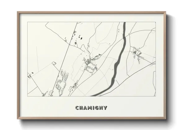 Une affiche de carte sur Chamigny