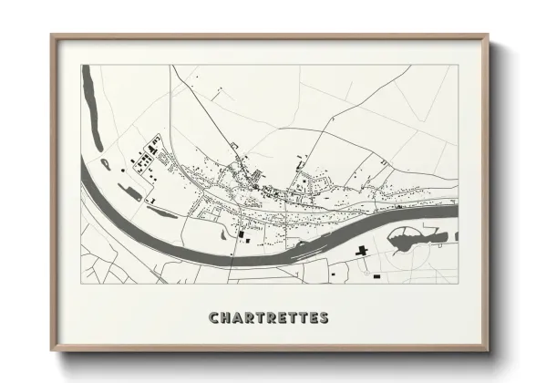 Une affiche de carte sur Chartrettes