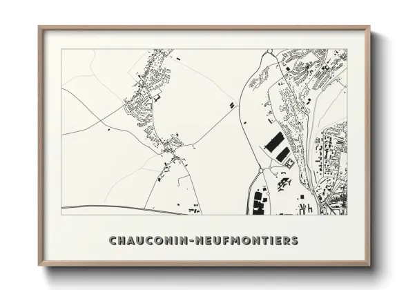 Une affiche de carte sur Chauconin-Neufmontiers