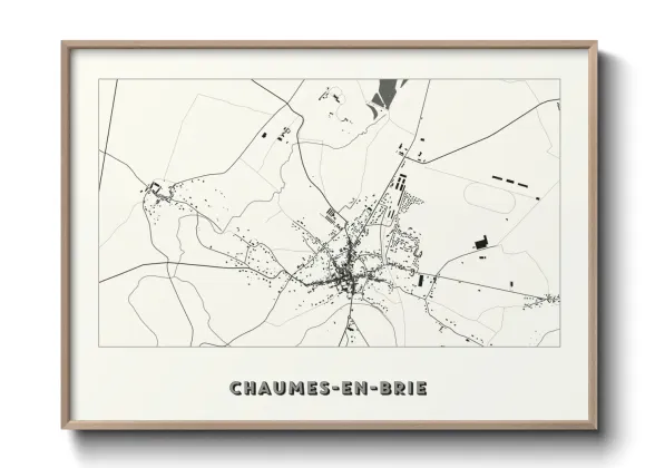 Une affiche de carte sur Chaumes-en-Brie