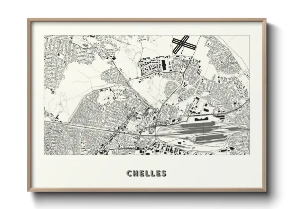 Une affiche de carte sur Chelles