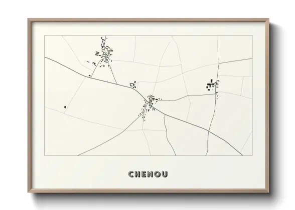 Une affiche de carte sur Chenou