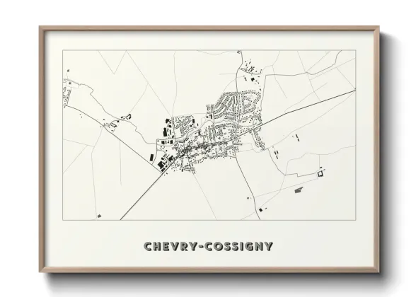 Une affiche de carte sur Chevry-Cossigny