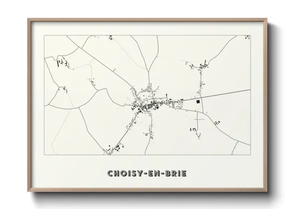 Une affiche de carte sur Choisy-en-Brie