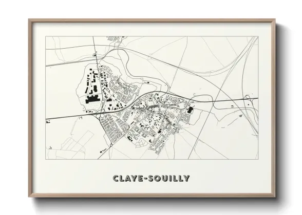 Une affiche de carte sur Claye-Souilly