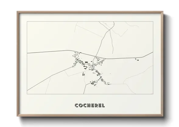 Une affiche de carte sur Cocherel
