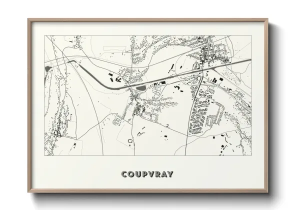 Une affiche de carte sur Coupvray