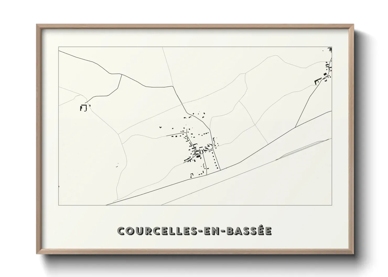 Un poster carteCourcelles-en-Bassée