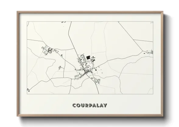 Une affiche de carte sur Courpalay