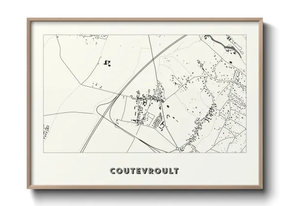 Une affiche de carte sur Coutevroult