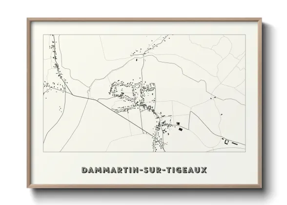 Une affiche de carte sur Dammartin-sur-Tigeaux