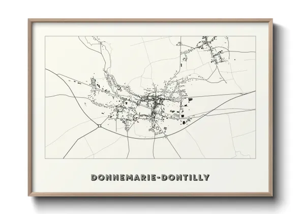 Une affiche de carte sur Donnemarie-Dontilly
