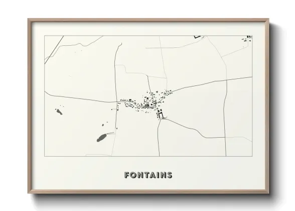 Une affiche de carte sur Fontains