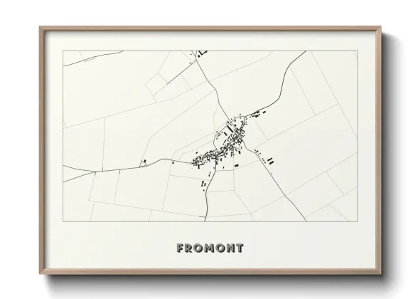 Une affiche de carte sur Fromont